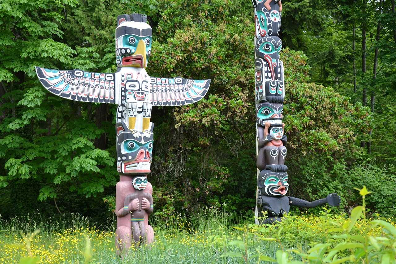 Vancouver-stanley-park Totem poles in Vancouver’s Stanley Park